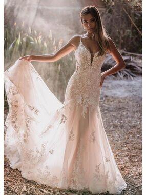 Allure Romance 3552 Champagne Lace Bridal Gown